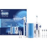 Oral-B Oxyjet Ağız Duşu Center OC501 + Pro 2000 Diş Fırçası Bakım Seti Mavi Ekstra Yumuşak Kıllar