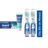 Oral-B Pro 3D White Hafif Nane Diş Macunu 75 Ml + Oral-B Pro Health Hassas Diş Eti Ve Diş Minesi Ultra Ince Diş Fırçası 1 + 2
