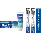 Oral-B Pro 3D White Hafif Nane Diş Macunu 75 Ml + Oral-B Pro Health Kömürlü Diş Fırçası 1 + 2 Adet