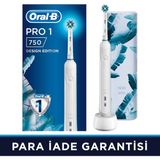 Oral-B Pro 750 Şarj Edilebilir Diş Fırçası Beyaz + Seyahat Kabı Hediyeli