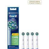 Oral-B Pro Cross Action 4'lü Beyaz Yedek Başlık, Dişler İçin 2 Kat Daha Fazla Plak Giderme - Standart