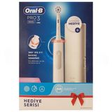 Oral-B Pro3 3500 Sarj Edilebilir Dis Fircasi Sensitive Clean + Seyahat Kabi Beyaz