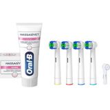 Oral-B Şarjlı Diş Fırçaları Için 4 Adet Muadil Pricesion Clean Yedek Başlık - Oral-B Diş Macunu -1 Adet Kapak