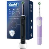 Oral-B Şarjlı Diş Fırçası Vitality Pro 2'li Siyah - Lila Avantaj Paketi - Standart