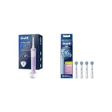 Oral-B Şarjlı/elektrikli Diş Fırçası Vitality Pro Lila Koruma ve Temizlik + Oral-B Sensitive X-Filament Şarjlı Diş Fırçası Yedek Başlığı 4 Adet - Kestane Akaju - Option-1