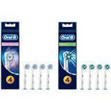 Oral-B Sensitive 4'lü ve Cross Action 4'lü Yedek Başlık