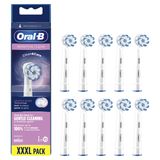 Oral-B Sensitive Clean elektrikli diş fırçası için yedek fırça başlığı, 10 adet.