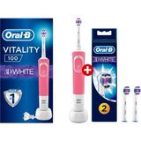 Oral-B Vıtalıty 100 3D White Şarjlı Diş Fırçası + 2 'li Yedek Başlık