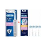 Oral-B Vitality D100 Şarj Edilebilir Diş Fırçası + 4 Adet Yedek Ultra Thin Başlık