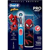 Oral-B Vitality Pro Kids 3+ Spider-Man Elektrikli Diş Fırçası Kırmızı - Mavi Su Geçirmez 1 Başlık