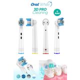 Oral White 3 D Pro Cleaning Beyazlatma Teknolojisi Oral-b Uyumlu 4 Adet Yedek Başlık