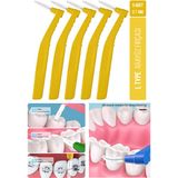 Oral White Arayüz Fırçası 0.7 mm Sarı Renk 5 Adet Dişler Arası Temizlik İçin Özel Tasarım