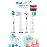 Oral White Cross Cleaning Çapraz Kıl Teknolojisi Oral-b Uyumlu 4 Adet Yedek Başlık