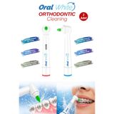 Oral White Orthodontic Cleaning Yedek Diş Fırçası Başlığı, 2'li Paket