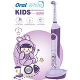 Oral White Professional Series 8000 Çocuklara Özel Şarjlı Diş Fırçası Mor (Color Kids Yumuşak Başlık)