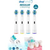 Oral White Regular Cleaning Oral-B Uyumlu 4 Adet Yedek Başlık