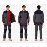 Orange Safety Gri Harman Karışımı Ceket Pantolon | İş Güvenliği, Harman Karışım Kumaş, Ceket ve Pantolon Set, Gri Renk, Unisex
