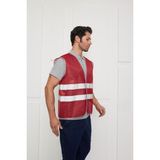Orange Safety İkaz Yeleği - Kırmızı - XL