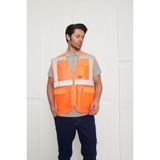 Orange Safety İkaz Yeleği Mühendis Tipi Reflektörlü, M