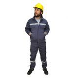 Orange Safety İş Takımı (mont+pantolon) Reflektörlü%100 Pamuk | Reflektörlü Şeritler, Kapitoneli, %100 Pamuk, Gabardin Kumaş, 7/7 Takım