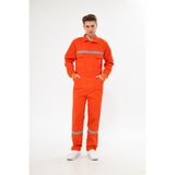 Orange Safety İş Tulumu Bütün%100 Pamuk Reflektörlü Turuncu, 3XL