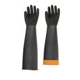 Orange Safety Kauçuk Asit Eldiveni Tırtıklı 60 cm | Asit Korumalı, Tırtıklı Yüzey
