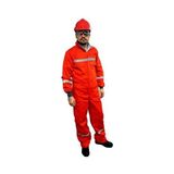 Orange Safety Mervem Bütün Iş Tulumu %100 Pamuk Reflektörlü - Turuncu - 2XL