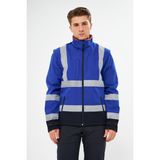 Orange Safety Mervem Softshell Reflektörlü Mont Kolları Çıkmalı - Lacivert - XL