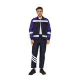 Orange Safety Mor-Lacivert Soğuk Hava İş Mont Takım Su Ve Rüzgar İticili (3XL)