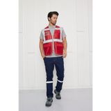 Orange Safety Mühendis Tipi İkaz Yeleği Kırmızı