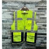 Orange Safety Mühendis Tipi Reflektörlü Çift Renk İkaz Yeleği, M