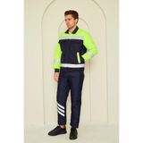 Orange Safety Soğuk Hava Iş Mont Takım Su ve Rüzgar İticili - Sarı - Lacivert - 2XL