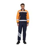 Orange Safety Turuncu-Lacivert Soğuk Hava İş Mont Takım Su Ve Rüzgar İticili (L)