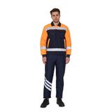Orange Safety Turuncu-Lacivert Soğuk Hava İş Mont Takım Su Ve Rüzgar İticili (S)