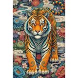 Orange Tiger: Japanese Ornamental A5 Lined Notebook (Imperial Japan Collection)