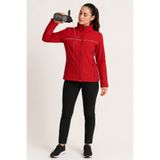 ORANGECAT Unisex Kırmızı Reflektör Şeritli Su İtici Softshell Mont Fermuarlı Cepli