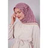 Oranj Zigzag Desen Soft Eşarp