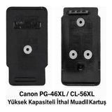 Oratek Canon E414-PG-46XL/CL-56XL Siyah-Renkli Yüksek Kapasite Tıpalı Muadil Dolabilen Kartuş Seti - Beyaz