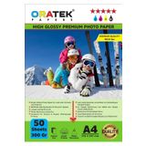 Oratek Canon Maxify Gx3080 Fotoğraf Kağıdı A4 Premium Parlak 300 Gr. 50 Adet, Beyaz