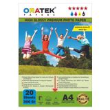 Oratek Canon Maxify Gx4050 Fotoğraf Kağıdı A4 Premium Parlak 300 Gr. 20 Adet, Beyaz