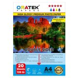 Oratek Canon Maxify Gx6050 Uyumlu Fotoğraf Kağıdı A4 Premium Parlak 120 Gr 20 Adet, Beyaz