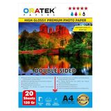 Oratek Canon Maxify Gx7055 Uyumlu Fotoğraf Kağıdı A4 Premium Parlak 120 Gr 20 Adet, Beyaz