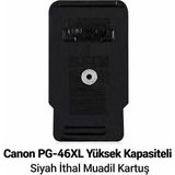 Oratek Canon Pixma E414 / PG-46XL Siyah Yüksek Kapasite Tıpalı Ithal Muadil Dolabilen Kartuş - Beyaz