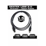 ORATEK Canon Pıxma MG2551S 1.5 Metre Yazıcı Kablosu - USB A To B Printer Cable | Tüm Markalara Uyumludur. 1.5mt