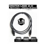 ORATEK Canon Pıxma TR4755İ 1.5 Metre Yazıcı Kablosu - USB A To B Printer Cable