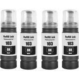 Oratek Epson 103 L3250 Uyumlu 4 Adet Siyah Muadil Mürekkep 70ML