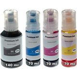 Oratek EPSON 103 Muadil Mürekkep Seti 4 Renk (140 ml Siyah 70 ml Renkliler) Epson Ecotank L3210, L3211, L3250 Uyumlu