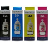 Oratek Epson Ecoprınter L382 Uyumlu 4 Renk Muadil Mürekkep Seti 4 x 70 ml - PRO Set - 4 Renk