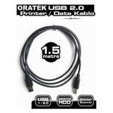 Oratek Epson İle Uyumlu T04D1 Workforce ST-2000 1.5 Metre Yazıcı Kablosu - USB A To B Printer Cable | Tüm Markalara Uyumludur. 1.5mt