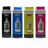Oratek Epson ile uyumlu T664 L3070 Uyumlu 4 Renk Kaliteli Mürekkep Seti 4 x 70 ml